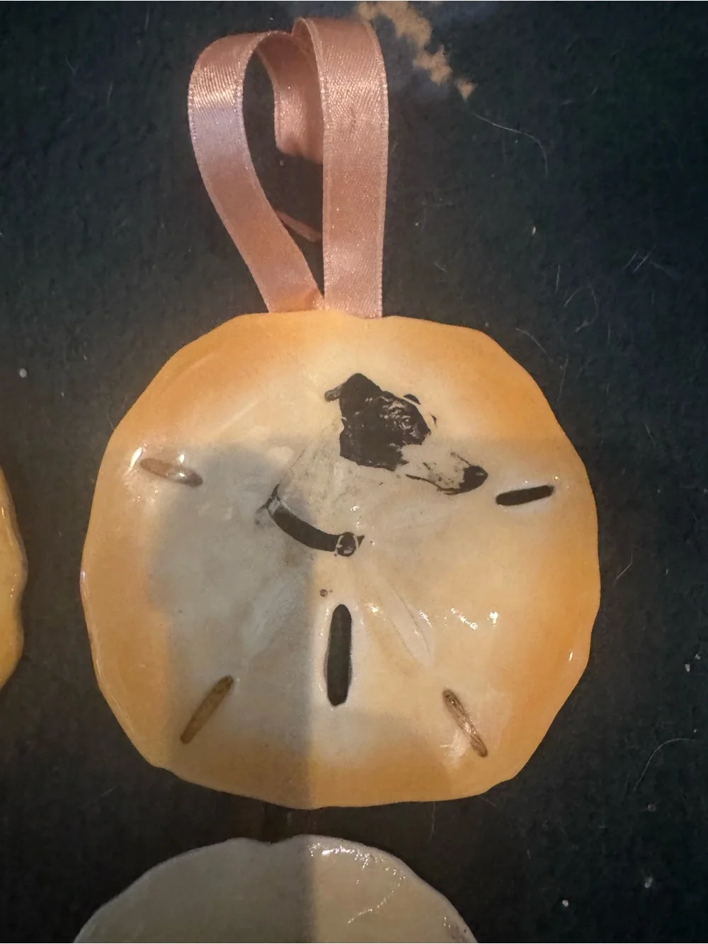 Handmade Golden Retriever real  Sand Dollar Dog Ornament s